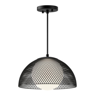 Malte Single Light Glass Steel Pendant