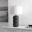 Lampe de table Sero, 24,5 pouces, noire, en céramique