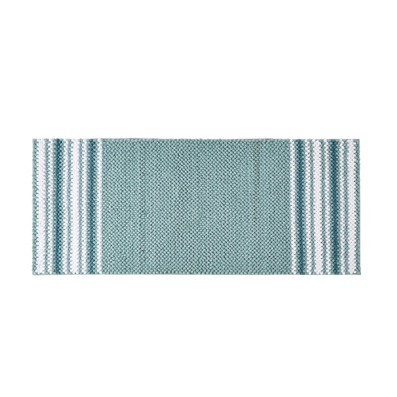 Aiden Jacquard Chenille Noodle Bath Runner, 24" x 60, Aqua