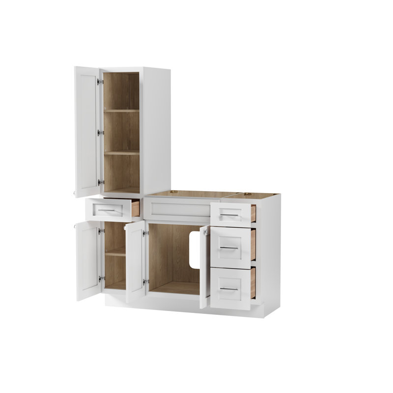Ensemble de meuble-lavabo simple 51 po Disar, Blanc