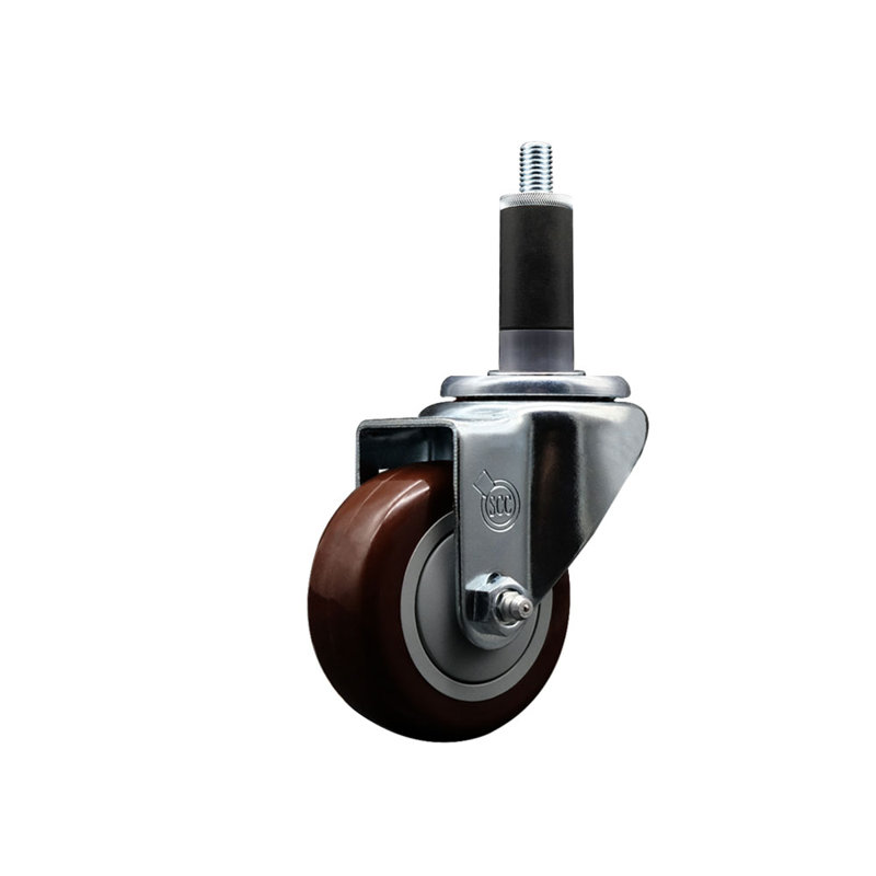 Roulettes pivotantes 3 po Marron