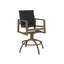 Berlin Gardens Vida Aluminum Swivel Bar Chair With Sling Fabric-1280496192-1280496287