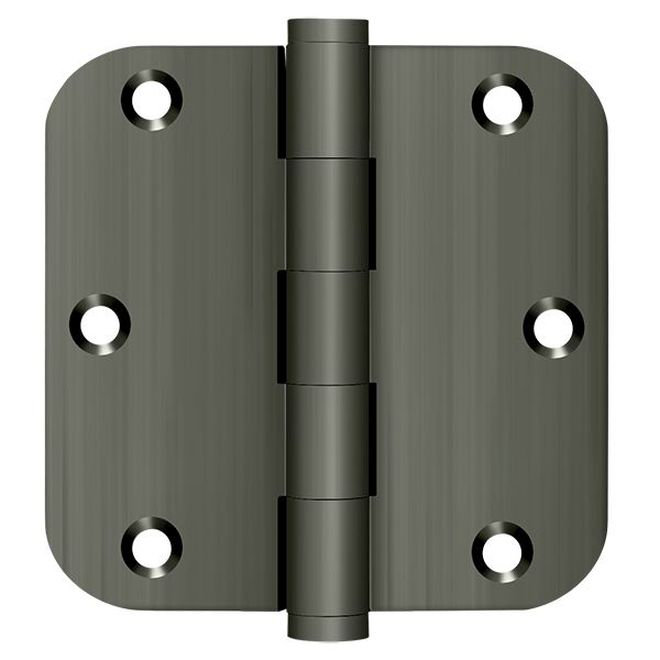 Hinge, Antique Nickel, Solid Brass