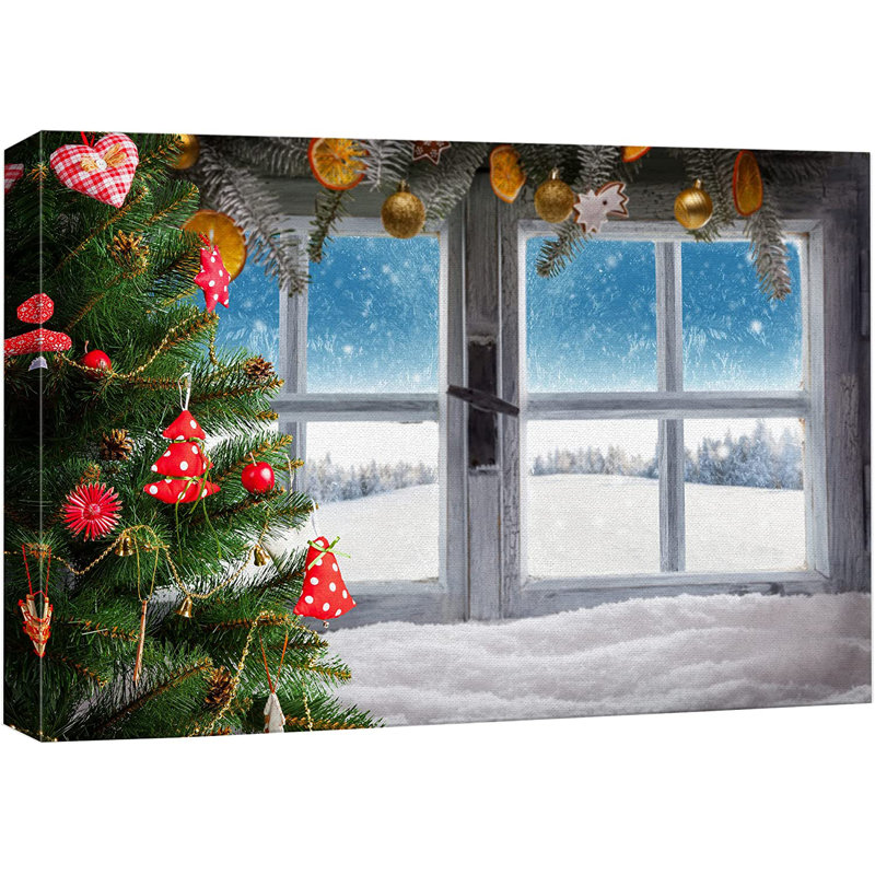 «Christmas Holiday Celebration», impression sur toile tendue, H 12 po x l 18 po x P 1,5 po