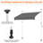 118" L Manual Retractable Awning For Patio Balcony Courtyard-108468692-108468694