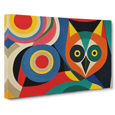 Owl Abstract Art Vol.1 - Wrapped Canvas