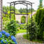Treillis de jardin d'extérieur 7 pi, en métal avec attrayant, supporte les plantes grimpantes, pour le jardin, les mariages - noir