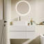 Meuble-lavabo flottant mural blanc 31,5 po Yovani-999172241