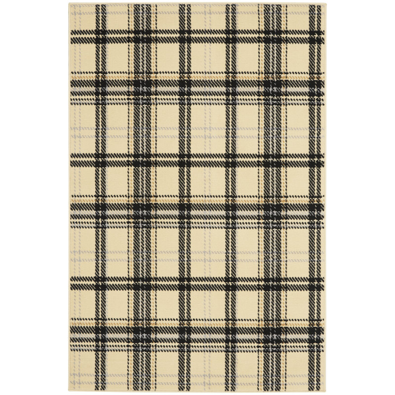 Tapis crème Bo Rustic Farmhouse, Rectangle 3 pi 9 po x 5 pi 9 po
