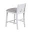 Ensemble de 2 chaises à hauteur de comptoir avec siège rembourré, crème et blanc