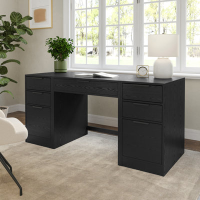 Bureau modulaire à 1 tiroir et 2 classeurs à 3 tiroirs Martha Stewart Kayden