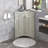 Gentryn Modern Triangle Corner Cabinet With Adjustable Shelves And Moisture-Proof MDF-126157666