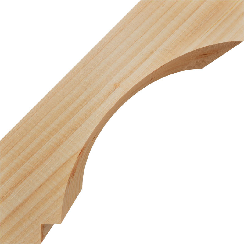 Attelle impériale du genou, Sapin de Douglas, Lisse, H 12 po x l 5,5 po x P 12 po