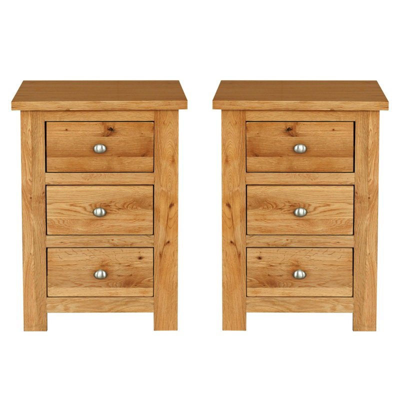 Hatcher 43cm W Solid Wood Bedside Table