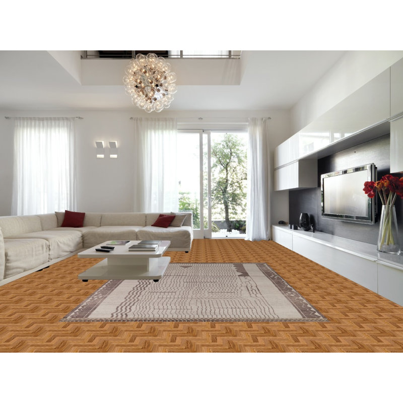 Tapis marocain en laine terre moderne 9 x 12