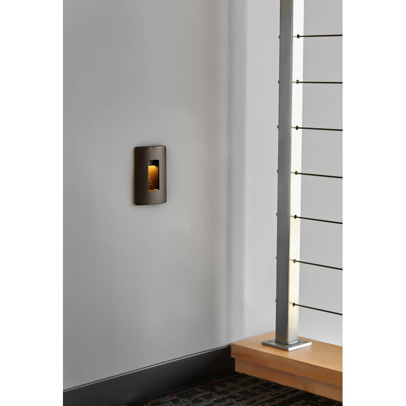 Luna Line Voltage Integrated LED Step Light, Satin Black, 3000K
