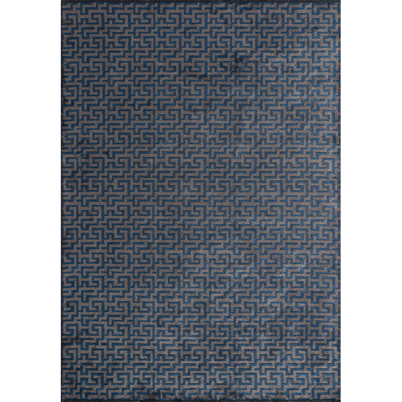 Geometric Allover Trellis Rug, Square 9'10"