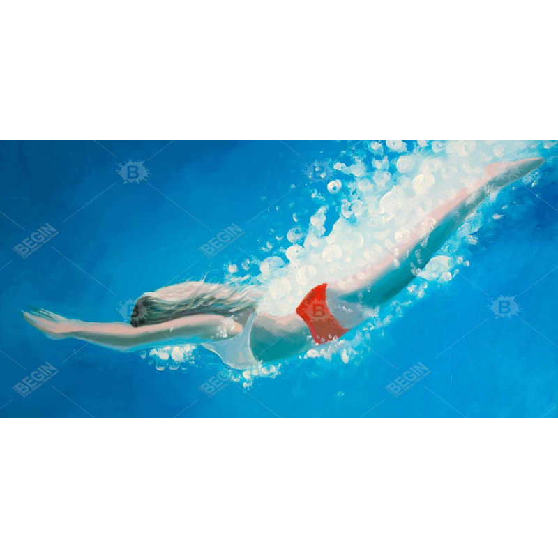 Diving Jump Print On Canvas