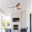 Ventilateurs de plafond modernes d'inspiration hélice avec lumières avec moteur CC réversible silencieux et télécommande, naturel-130156594