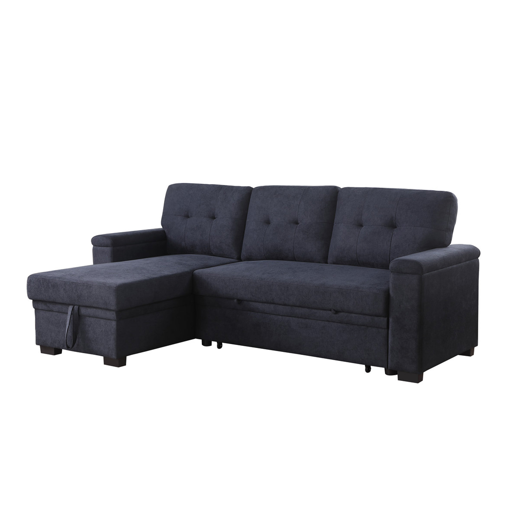 Latitude Run® Woven Fabric Reversible Sleeper Sectional Sofa With ...