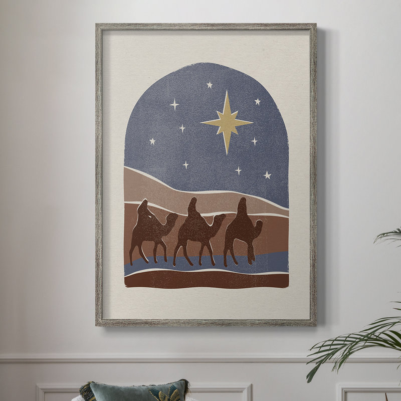 Boho Nativity II Framed Print - Solid Wood