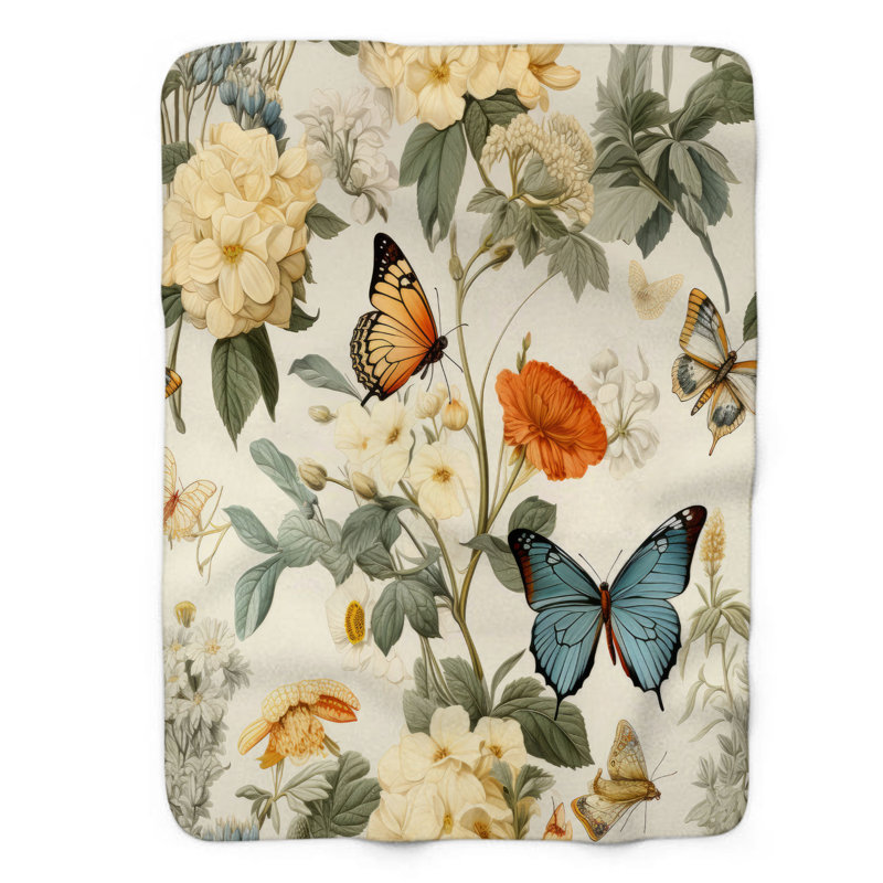 Blooming Wings - 1 Piece Blanket, Twin