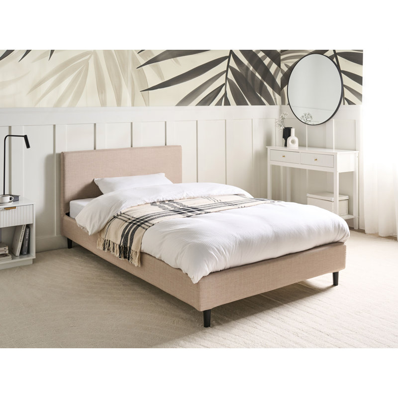 Fitou Upholstered Bed, Beige