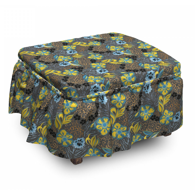 Box Cushion Ottoman Slipcover