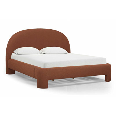 Orphea Autumn Red Boucle King Bed