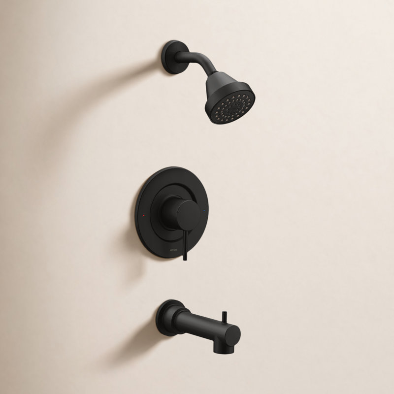 Moen Align Posi-Temp Pressure Balancing Eco-Performance Tub and Shower Trim Kit, Valve Required, Matte Black