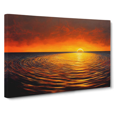 Fascinating Sunset Seascape - Wrapped Canvas