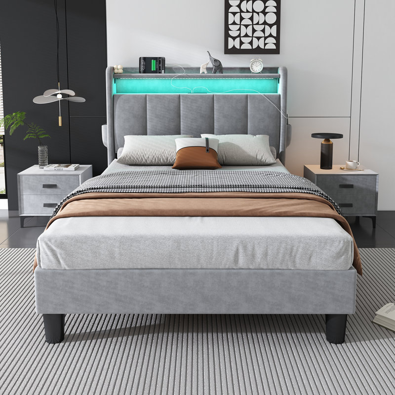 Dajai Upholstered Bed, 96 x 204 cm