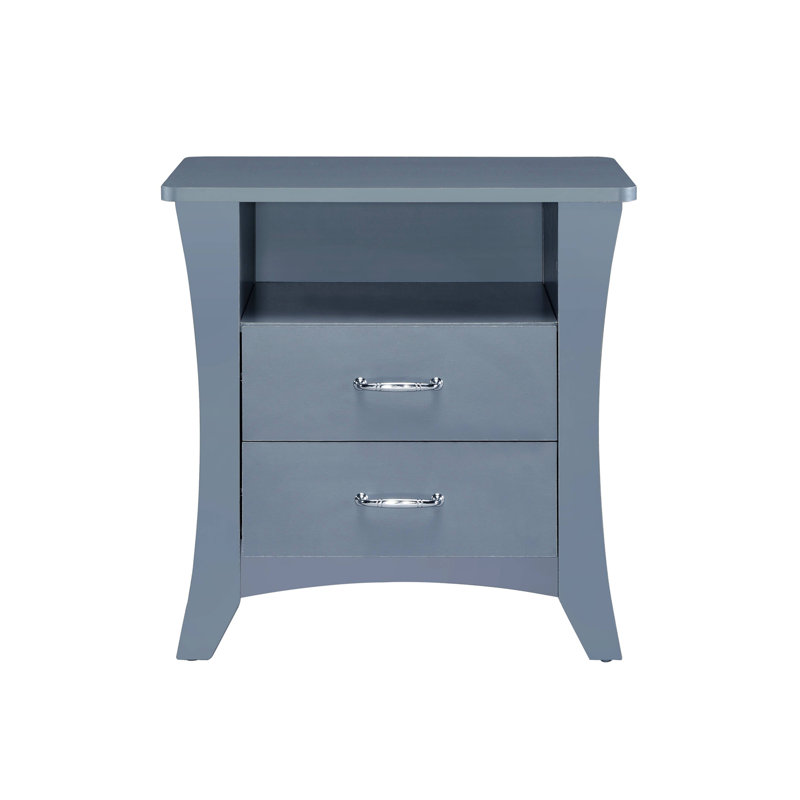 Rustic Natural Finish Accent Table, Gray/Silver