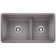 Precis SILGRANIT 33" 60/40 Reversible Double Bowl Undermount Kitchen Sink with Low Divide