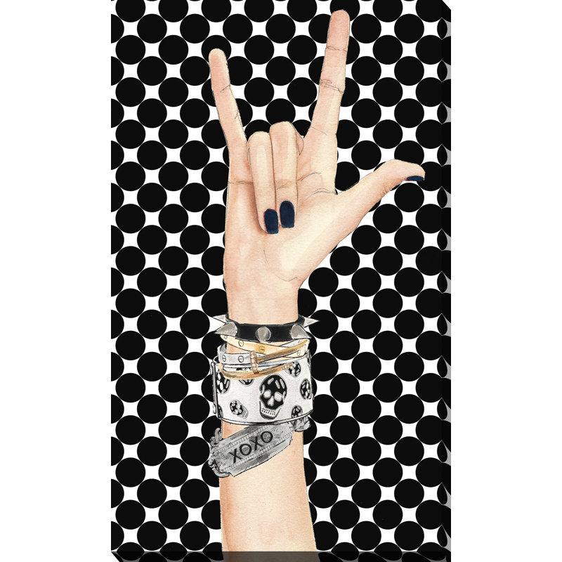 «Xoxo», reproduction sur toile, H 48 po x l 28 po x P 1,5 po, Toile tendue