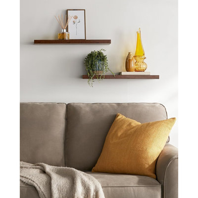 Rustic Wood Floating Shelves 22.5" – Wall Display & Storage For Bathroom, Bedroom, Kitchen