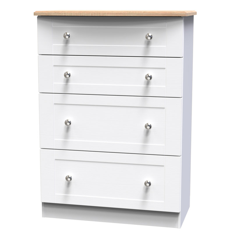 77cm W 4 - Drawer Chest of Drawers, White