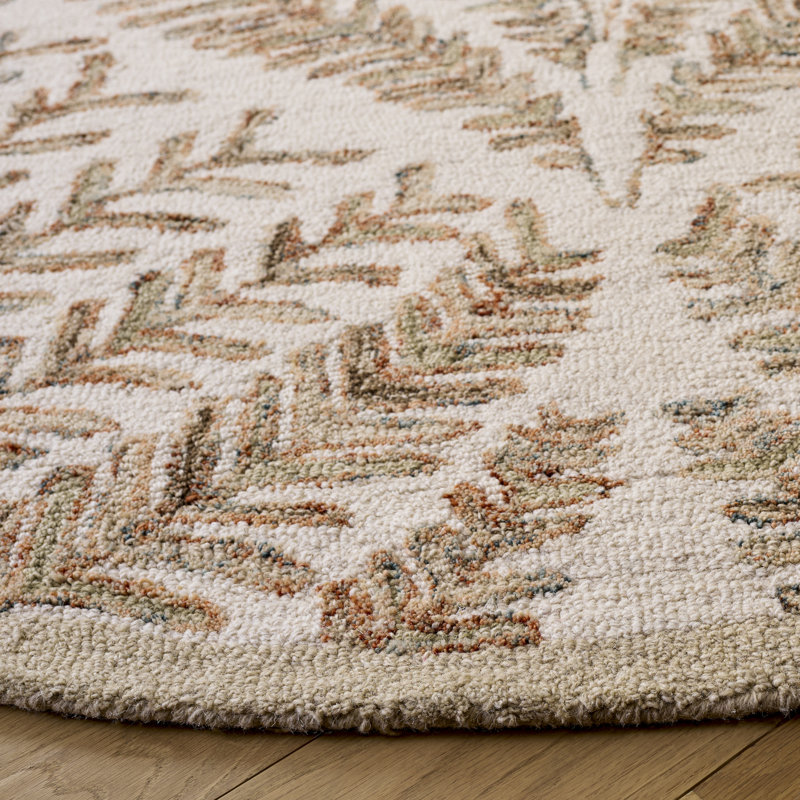 Tapis en laine touffeté à la main Andresky, Rond 7 pi