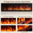 72"Recessed or Wall Mounted Electric Fireplace, Home Compatible, Logs & Crystals, Remote Control-1017943733