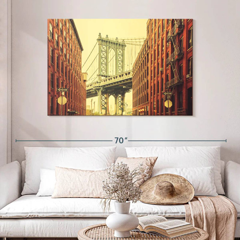 Ravi Rertro Manhattan Bridge, H 32 po x l 48 po