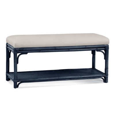 Summer Retreat Wicker Shelf Storage Bench