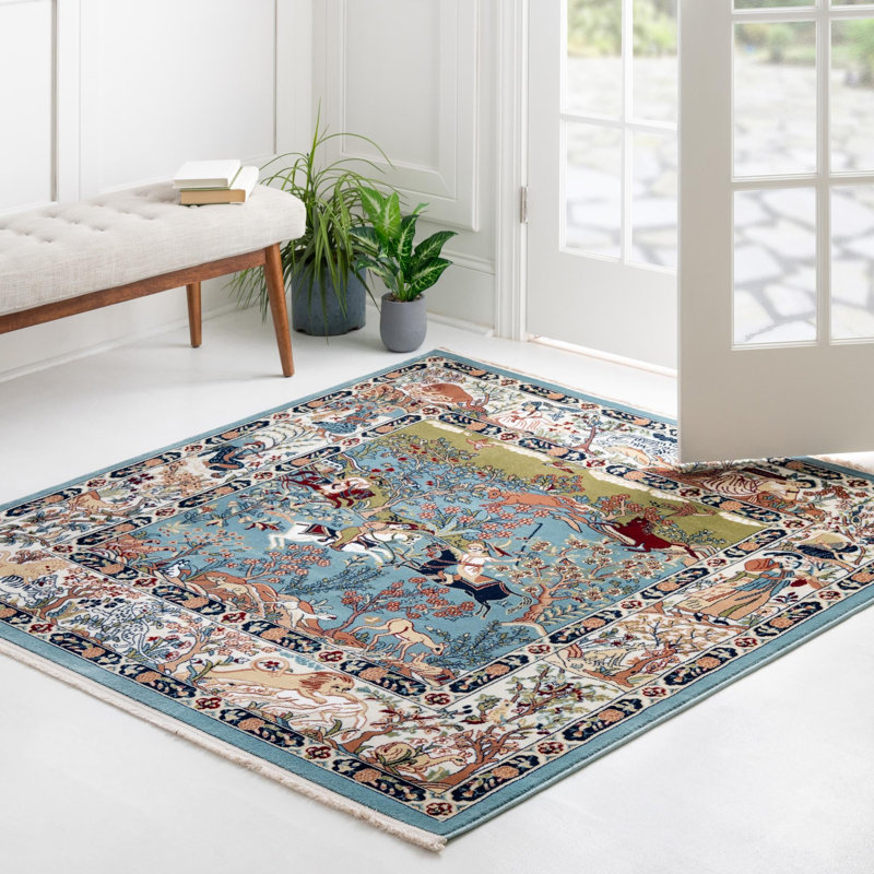 Kelayeh Oriental Indoor Rug, Square 4'