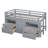 Jangro Kids Twin Loft Bed with Drawers-1548598454