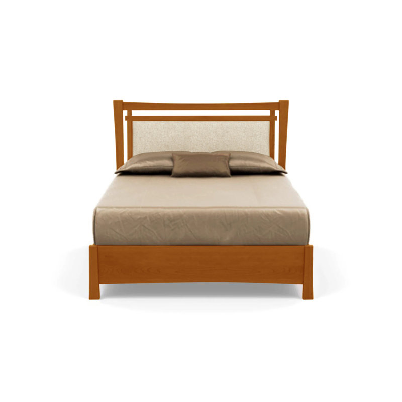 Monterey Upholstered Platform Storage Bed, Queen, Autumn Cherry, Hemp Fabric