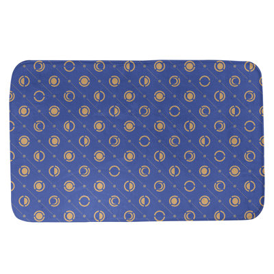 Tapis de bain géométrique antidérapant en microfibre Moon phases
