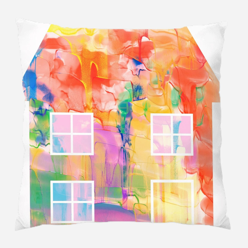 Coussin watercolour Waldorf, Microsuède, Intérieur