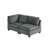Gautham Upholstered 104 " Chenille Seating Component with Ottoman-1934642518