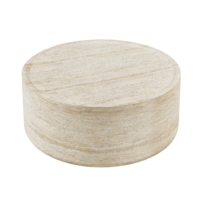 Table basse ronde en béton 36 po Camden, Sable 
