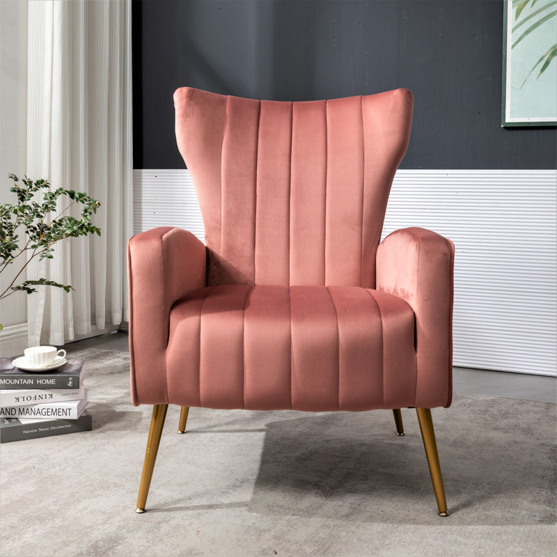 Velvet Armchair, Rose Velvet
