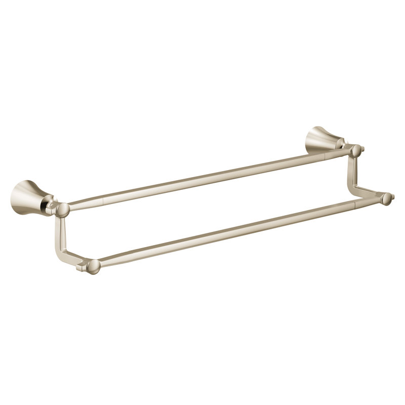 Flara 24" Wall Mounted Towel Bar, Polished Nickel